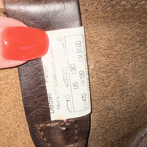 DURANGO CROSSROADS 11" MENS USA Size 13D BROWN LEATHER HARNESS MOTO BOOTS - Picture 9 of 10